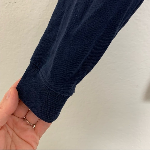 Janie And Jack Polo Rugby Stripe Long Sleeve Shirt Boys Size 5 Navy Blue - Picture 5 of 11